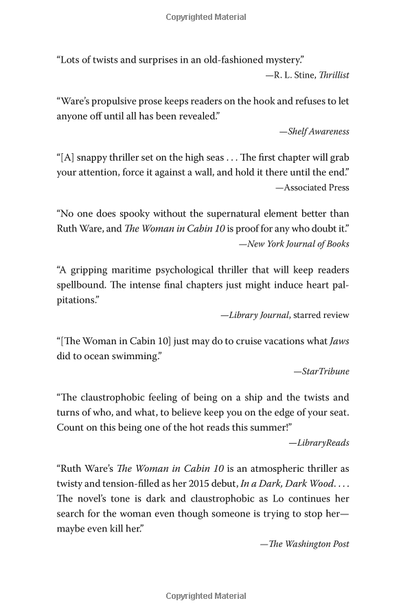 Sách ngoại văn: The Woman in Cabin 10