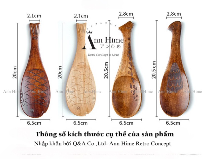 Muỗng Gỗ Muôi Gỗ Nhật Bản Vintage