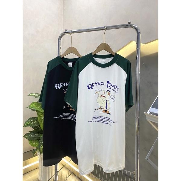 Áo thun tay lỡ gaplan áo thun phối tay unisex