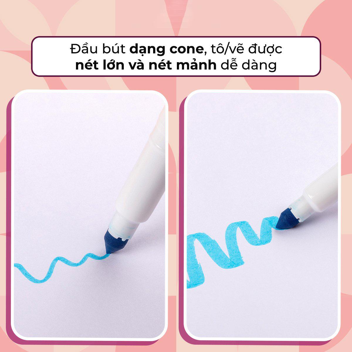 Hộp 60 Bút Lông Màu Rửa Được Washable Fiber Pen - Colokit SWM-C013/DS