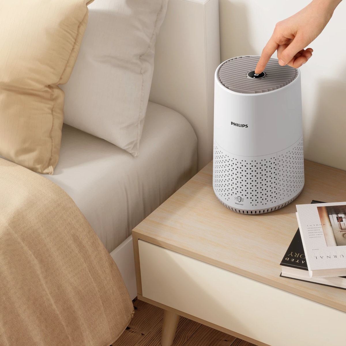 Máy lọc không khí Philips AC0650/10 -Lọc hạt mịn, Nhỏ gọn, Tiết kiệm điện, Dành cho phòng 44m² - Hàng chính hãng