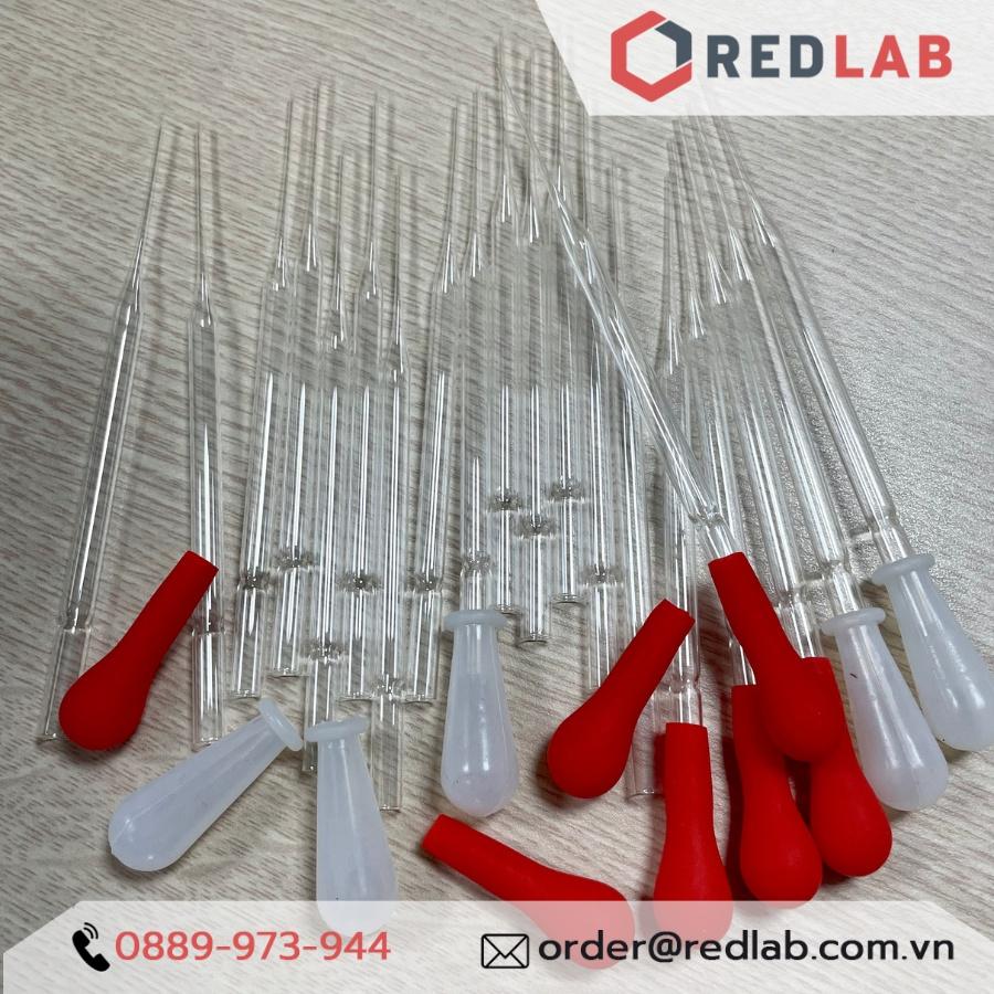 Combo Pipet Paster Thủy Tinh 15cm và Quả bóp Cao su / Silicon