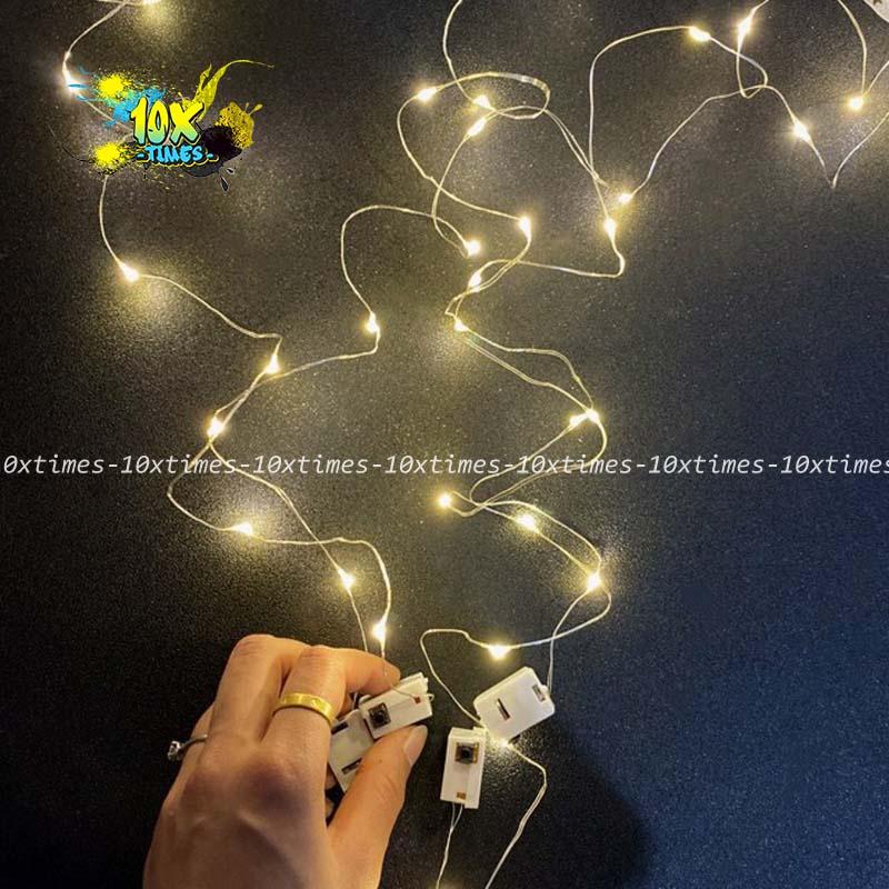 Đèn led trang trí, đèn đom đóm fairylight light decor nhà cửa trang trí hộp quà, có sẵn pin, chụp ảnh