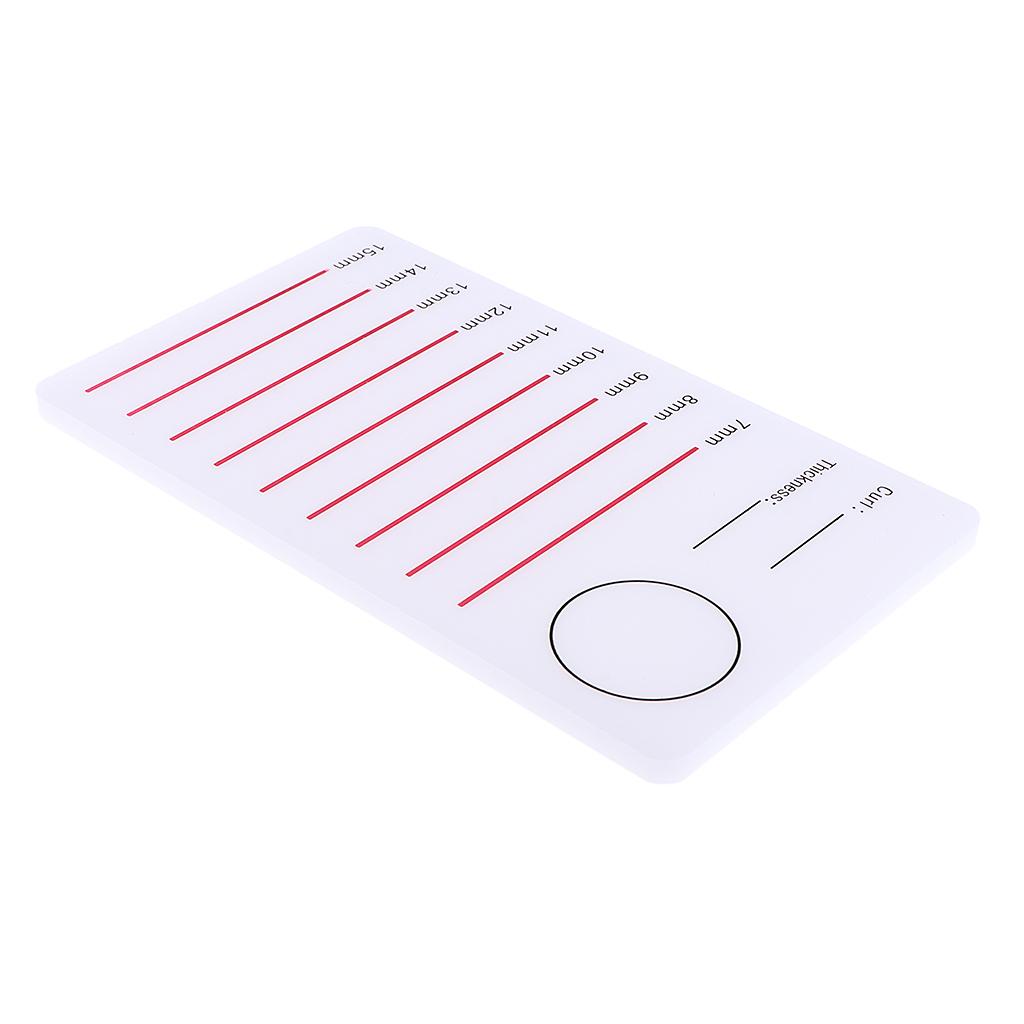 Pro Eyelashes Extension Pallet/Eye Lashes Handy Board Handheld Tray Tool Holder with 7-15 mm Scale