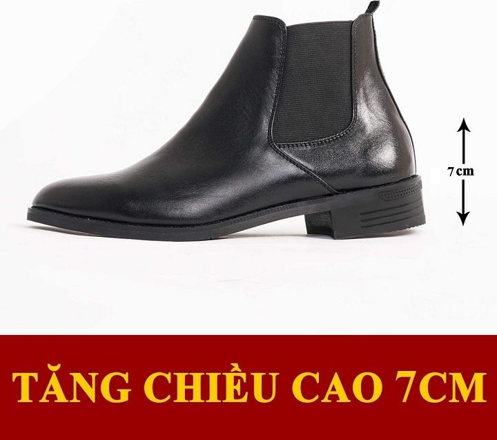 Giày Nam Chelsea Boots Tăng Chiều Cao 7cm Kín Đáo Không Lộ Chính Hãng UDANY - GCN11