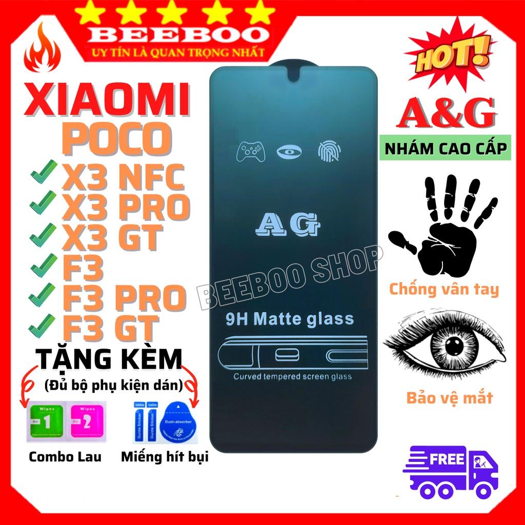 Kính Cường Lực Dành Cho Điện Thoại Xiaomi Poco X3 NFC/ X3 PRO/ X3 GT/ F3/ F3 PRO/ F3 GT -Full màn-Nhám phủ Nano