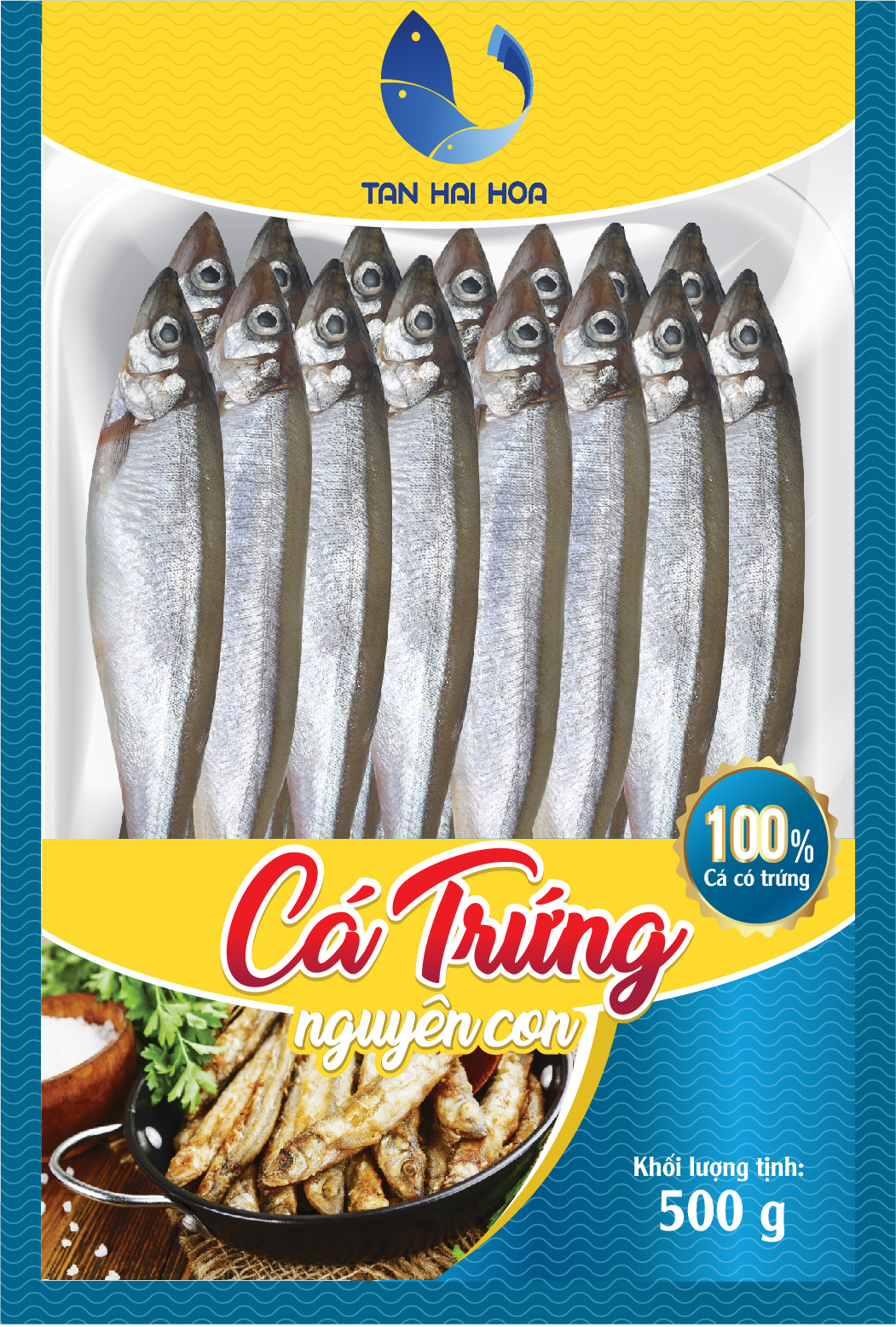 CÁ TRỨNG TÂN HẢI HÒA (KHAY 500G)