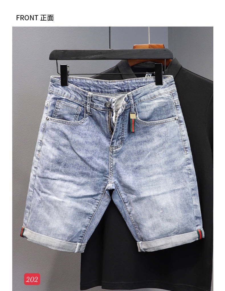 Quần short jean nam, quần short jean nam mẫu mới phong cách hàng quốc, họa tiết cao cấp OBOK FASHION MS