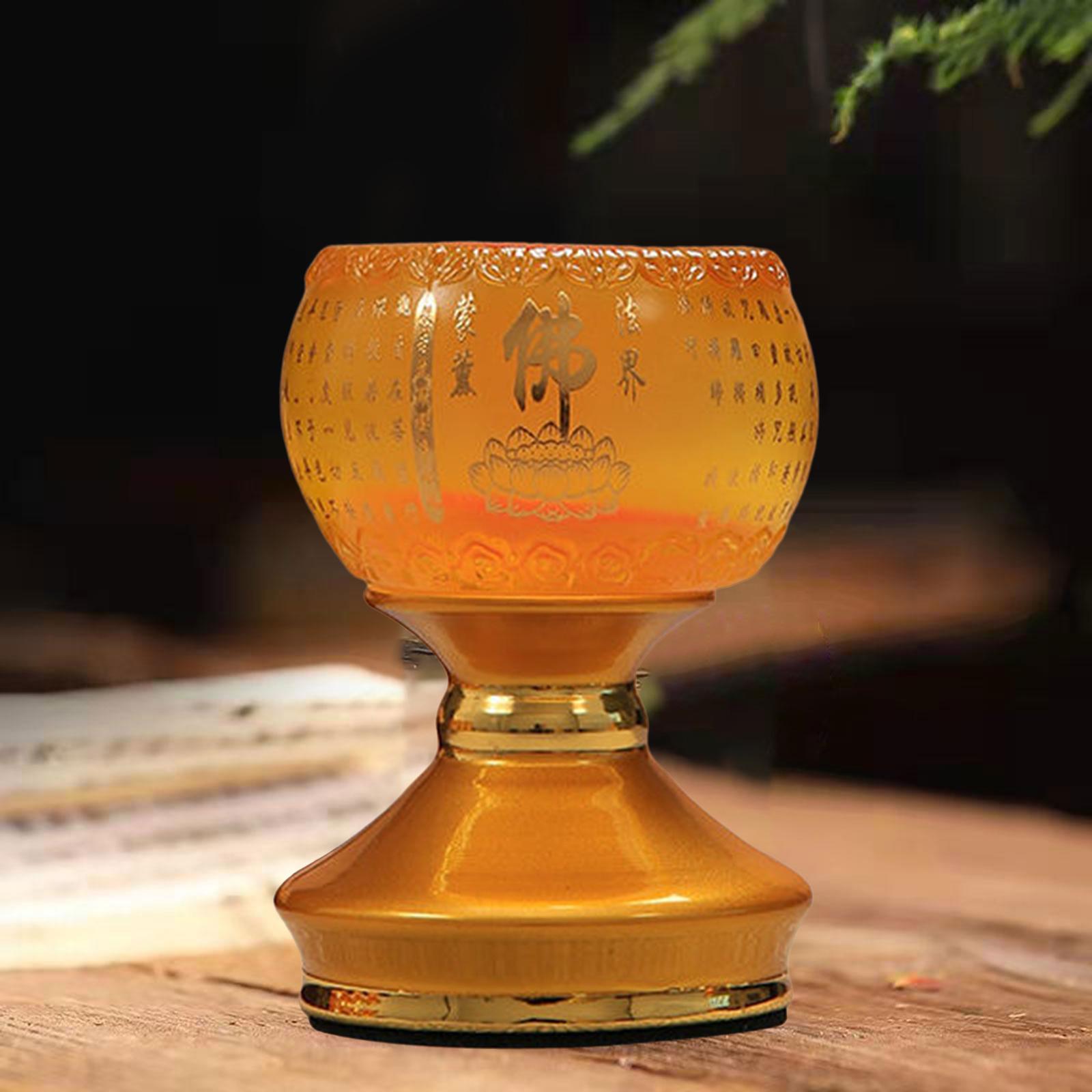 Ghee Lamp Holder Candle Holder Tibetan Buddhist for Desktop Home Living Room