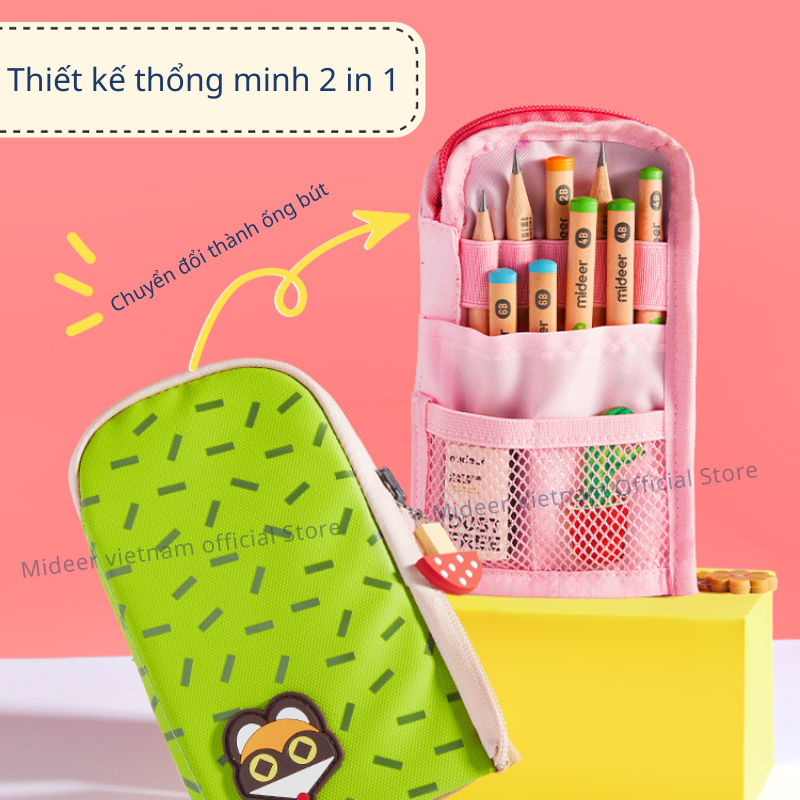 Hộp túi đựng bút cho bé mideer Artist Reversible Twins Pen Pouch, Đồ dùng học tập cho bé