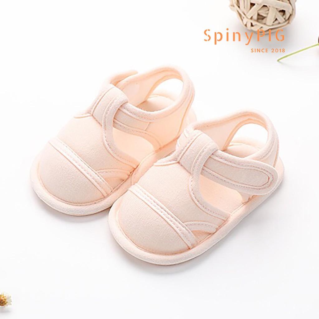 Dép tập đi cho bé 0-18 tháng tuổi chống trơn trượt chất liệu cotton hàng siêu xinh