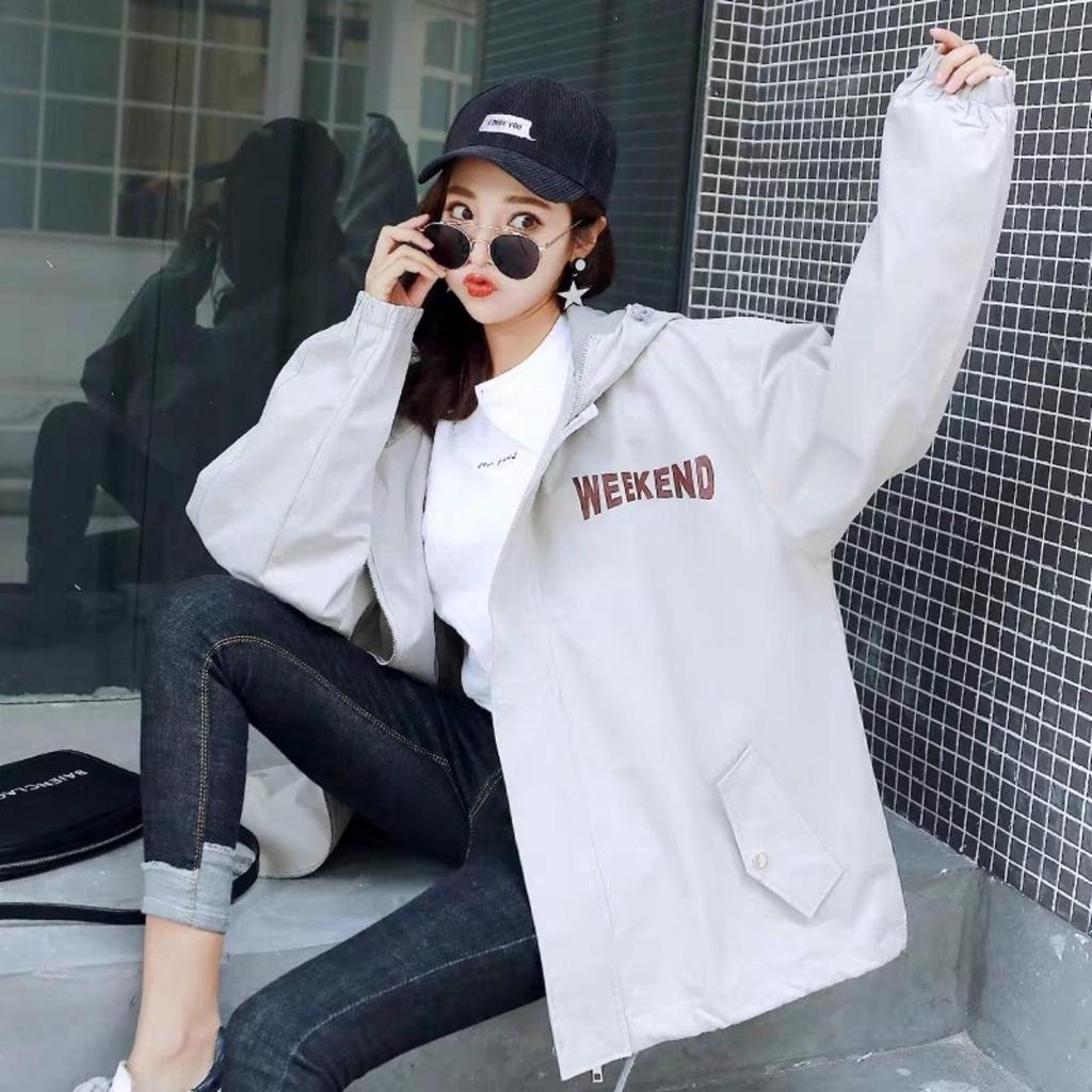ÁO KHOÁC NHẸ NỮ WEEKEND IN HÌNH HỌA TIẾT THỜI TRANG CAO CẤP CỦA ĐAM MÊ