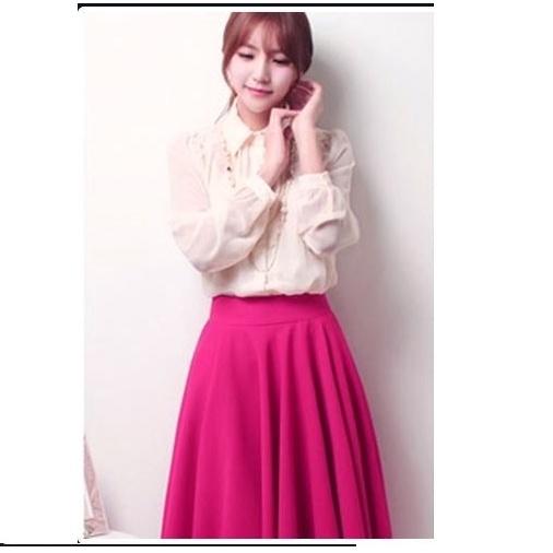 Chân váy áo dài màu hồng sen - CV05