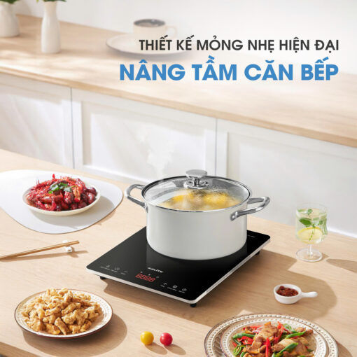 [Hàng chính hãng] Bếp Từ Đơn KALITE Ultra H6 2000W - Cảm Ứng Sensor Touch Mặt Kính Pha Lê Cao Cấp - 8 Mức Công Suất