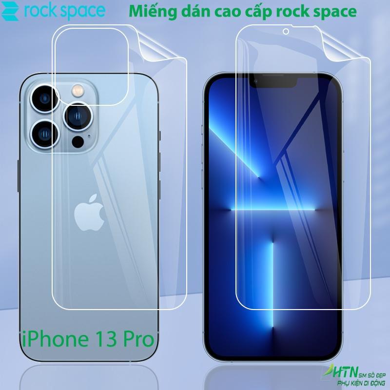 Miếng dán rock space cho iPhone 13 Pro PPF Hydrogel dán màn hình/ mặt sau lưng điện thoại tự phục hồi vết xước nhỏ chống ánh sáng xanh cao cấp - Hàng chính hãng