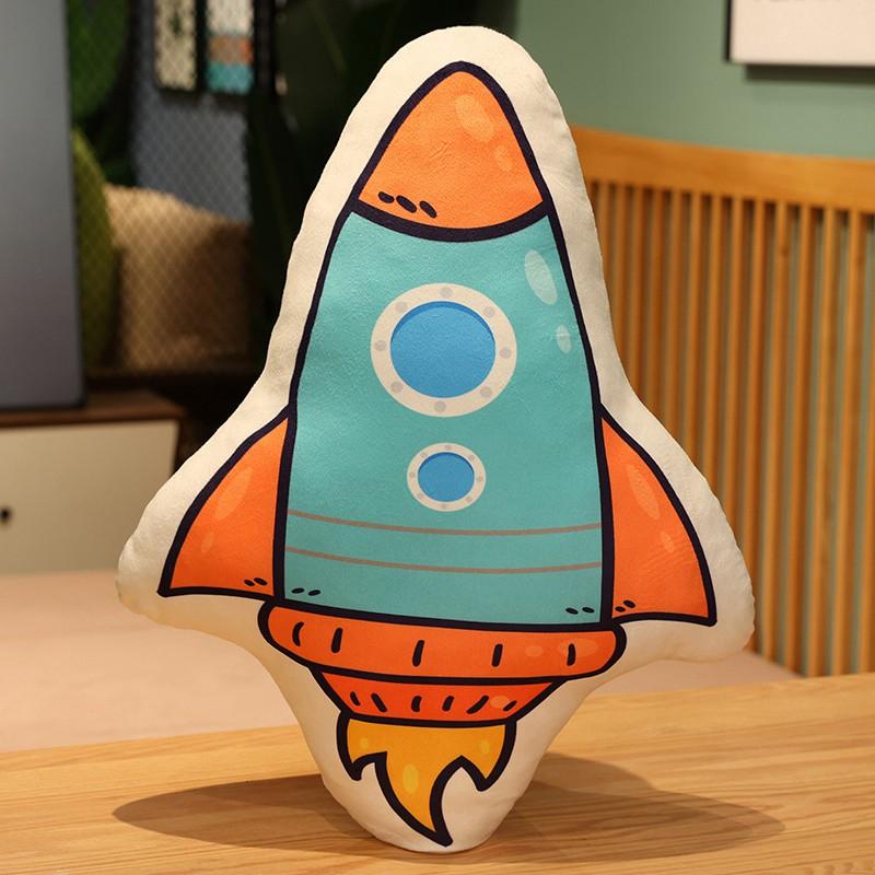 Mô Phỏng Không Gian Loạt Sang Trọng Gối Đồ Chơi Phi Hành Gia Spaceman Tên Lửa Tàu Vũ Trụ Búp Bê Nhồi Bông Ngủ Trưa Gối Bé Trai Trẻ Em Quà Tặng Sinh Nhật