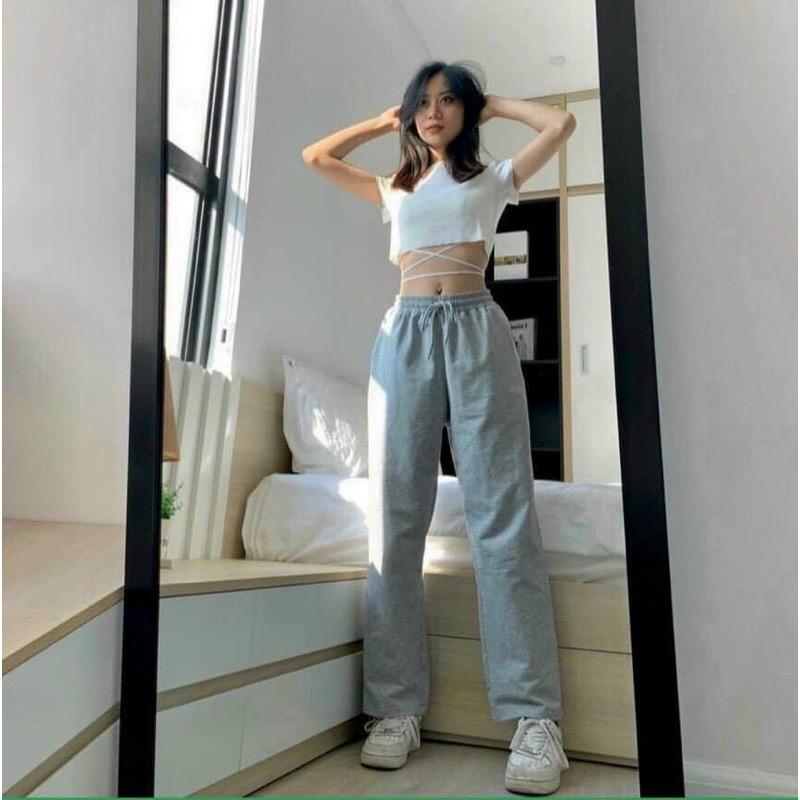 Áo croptop đan dây chéo tay ngắn về thêm màu bò sữa siêu hot