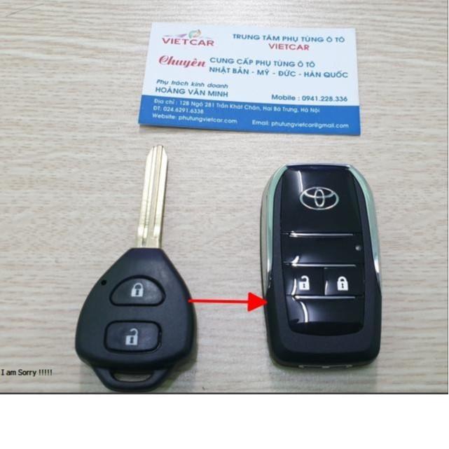Vỏ chìa khóa GẬP dành cho Toyota Vios, Yaris, Innova, Hilux
