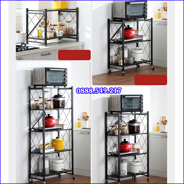 Kệ để đồ nhà bếp đa năng Kệ để phòng khách, Giá để đồ tiện ích có thể gấp gọn