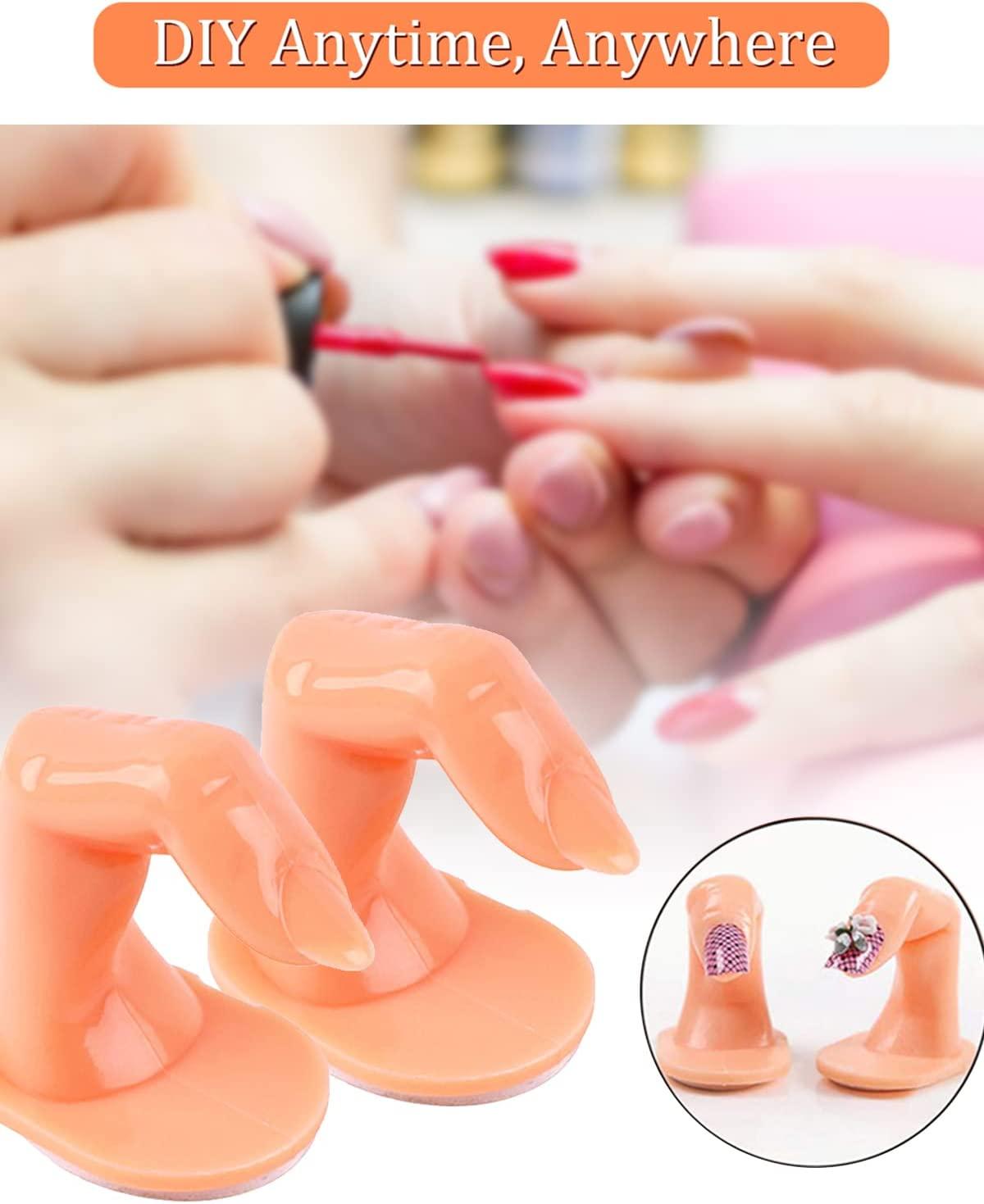 Ngón tay làm móng giả, 10 miếng móng tay ngón tay thực tế Hiển thị mô hình ngón tay bằng nhựa để thực hành nghệ thuật móng tay