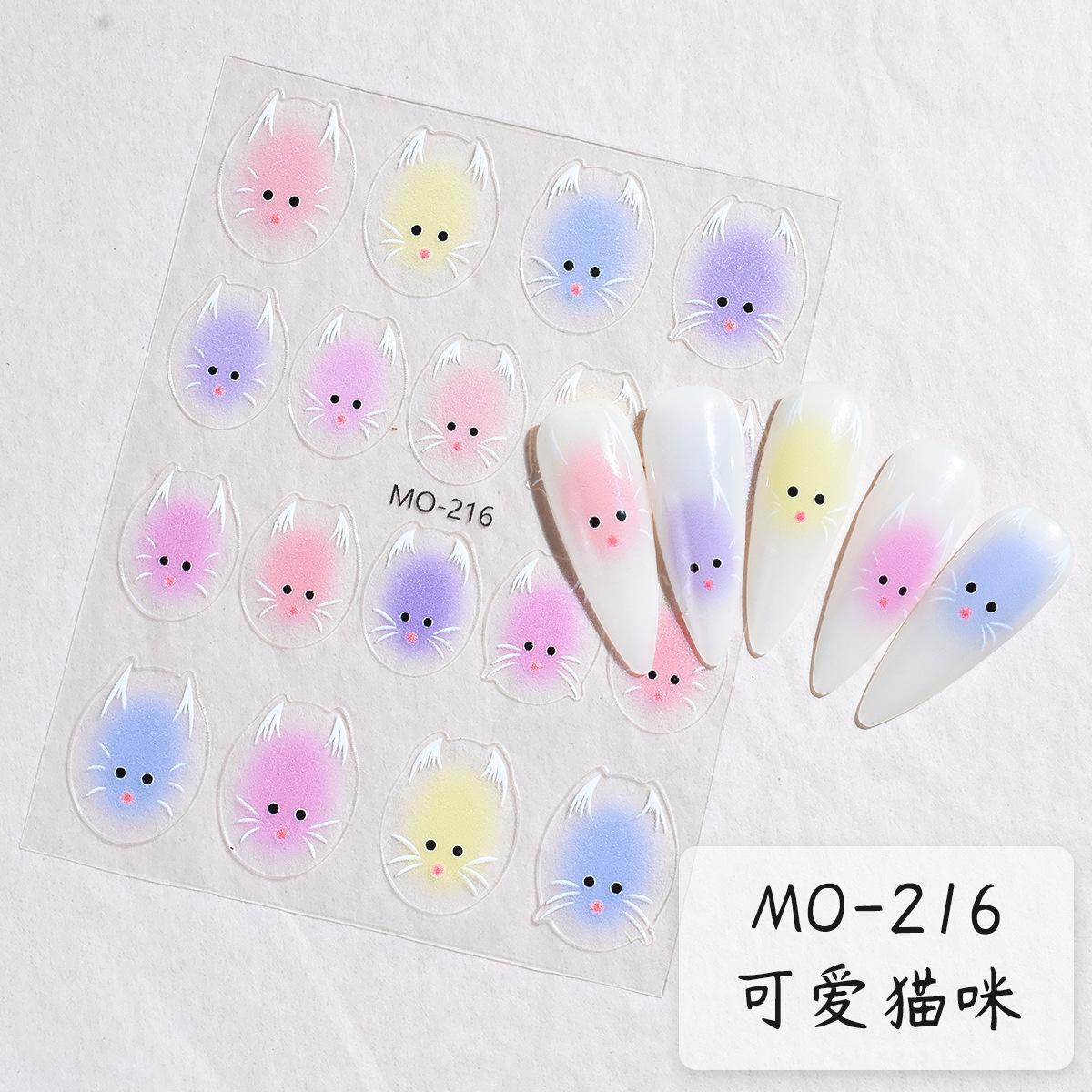 Sticker Con Mèo 5D, Miếng Dán Hình Con Mèo Xinh, Cao Cấp, Trang Trí Móng, Dành Cho Thợ Nail, Làm Nail Đẹp, Siêu Dễ Thương Nữ Sơn Gel