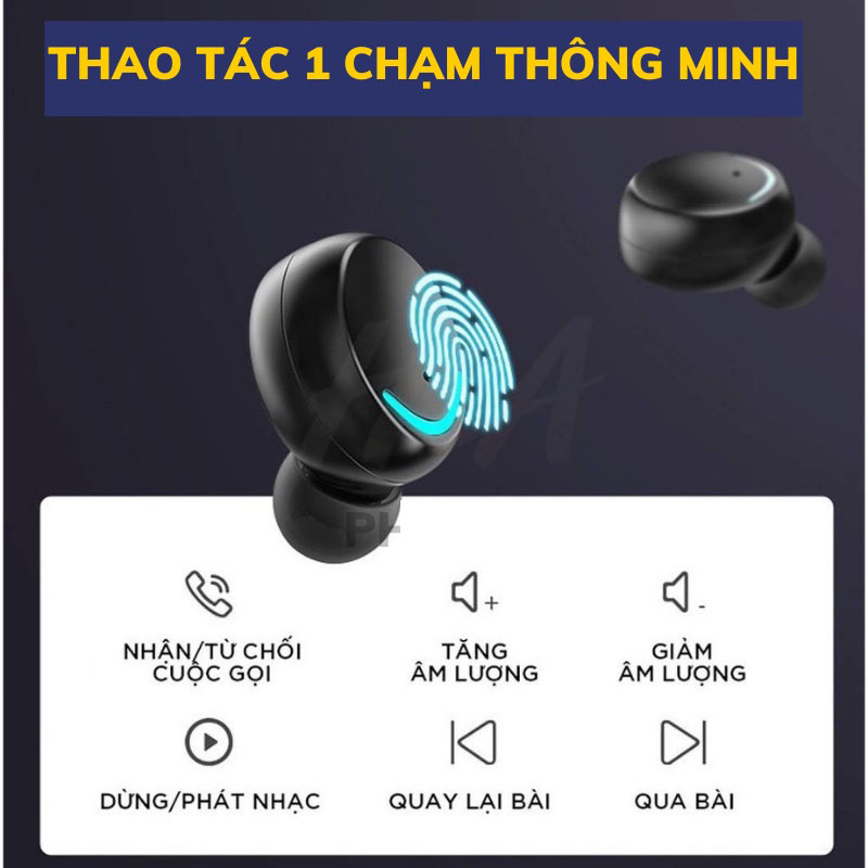 Tai Nghe Bluetooth  F9 Pro Cảm Ứng Cao Cấp Tích Hợp Sạc Dự Phòng 2500mAh, Bass Cực Hay, Kháng Nước IPX7, Kiêm Giá Đỡ Điện Thoại