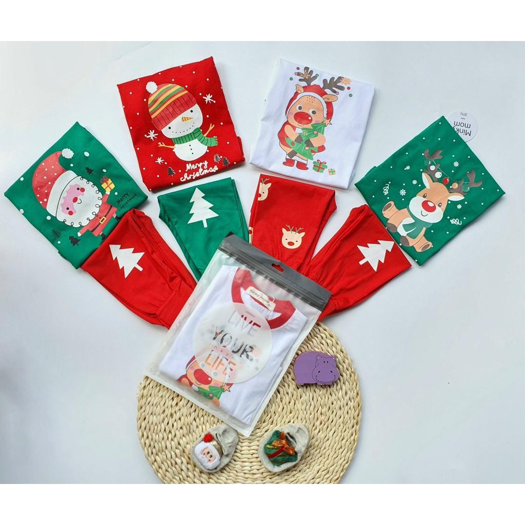 Bộ Giáng Sinh Cho Bé Bộ NOEL Dài Tay Cho Bé Trai Bé Gái Chất Cotton Cao Cấp Siêu Co Giãn Thấm Hút Mồ Hôi Tốt