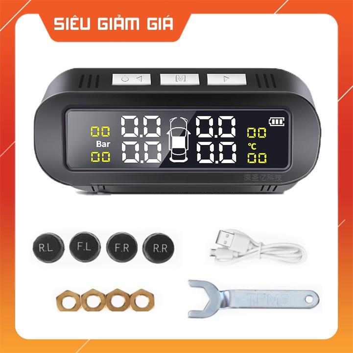 Bộ Cảm Biến Áp Suất Lốp Gắn Ngoài - Giám Sát Nhiệt Độ Lốp - Báo động Tpms Màn Hình Led Màu - C1002