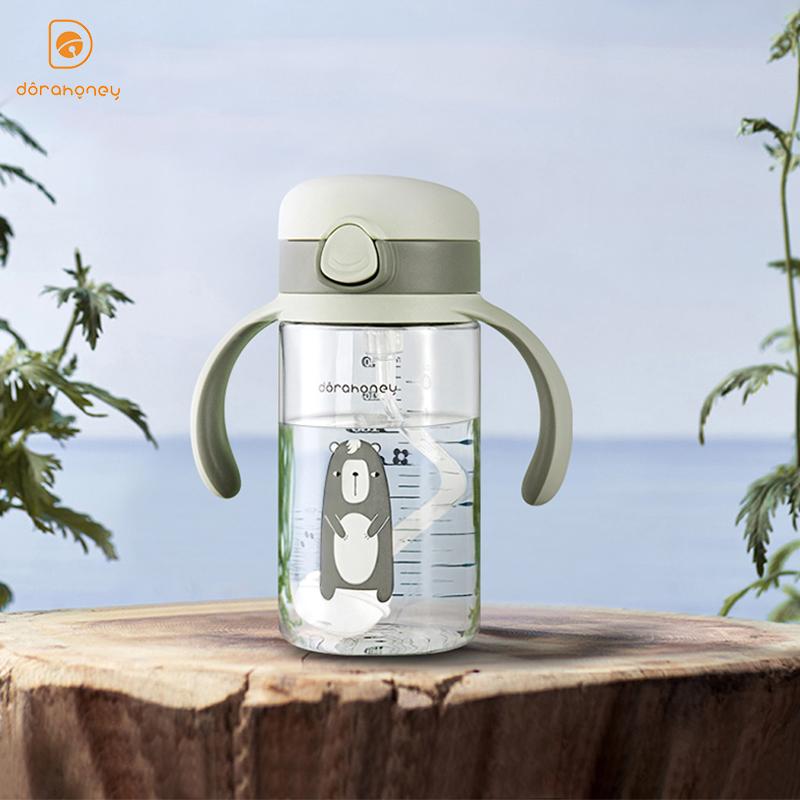 Dorahoney Nước Sữa Cho Bé Bú Bình Chuẩn 240Ml Chống Đầy Hơi Tritan Kid Cho Bé Sippy Cup Có Tay Cầm Cho Bé