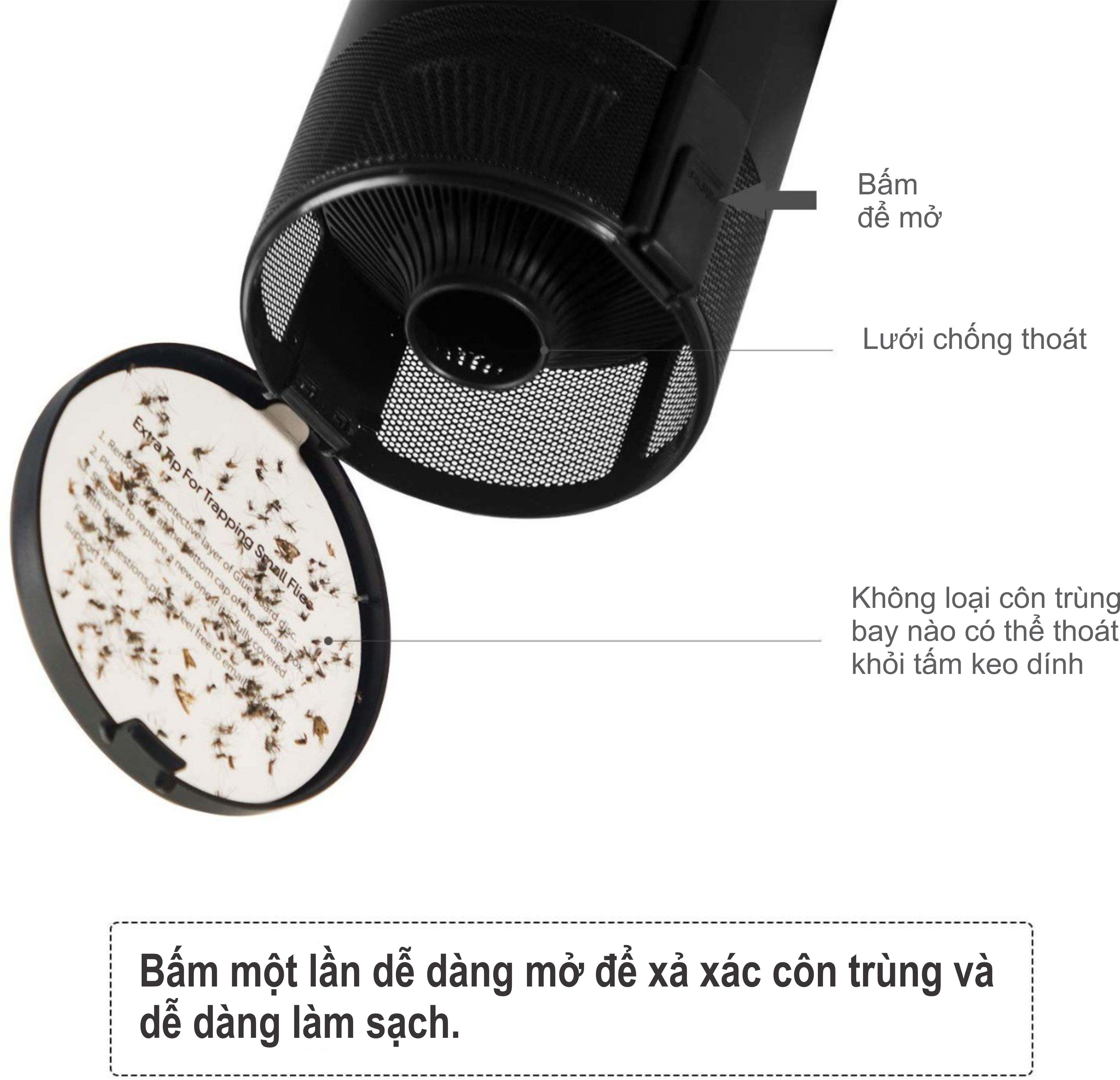 Đèn bắt muỗi và côn trùng Elysee AUTO MAGIC SUPERNOVA-EB14 KÈM 10 TẤM KEO TỰ DÍNH - Hàng chính hãng