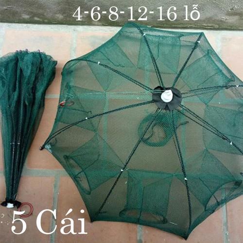 Combo 5 cái lưới bát quái bắt cá 4-6-8-12-16 cửa - combo 5 lưới bát quái