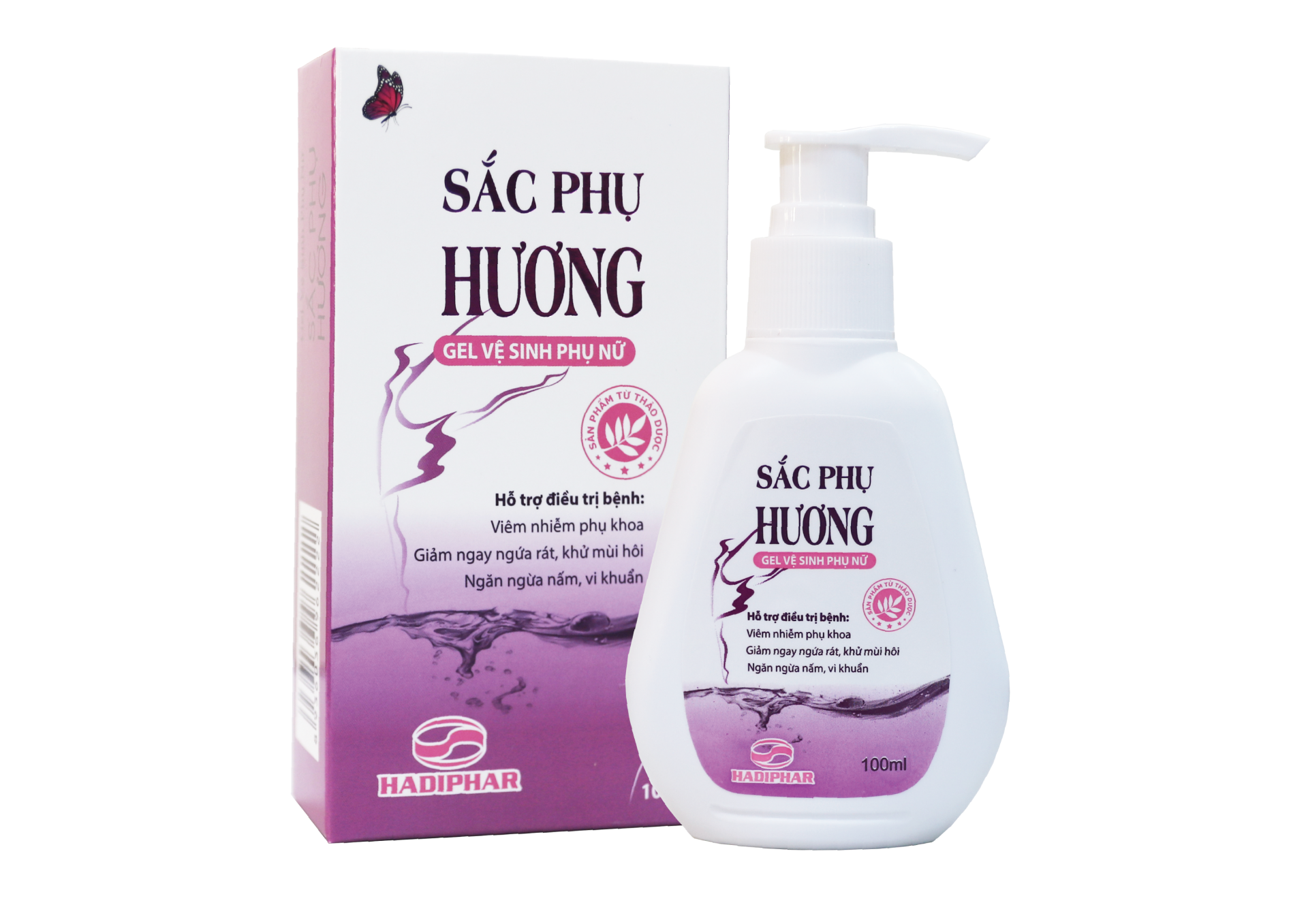 Gel vệ sinh phụ nữ Sắc Phụ Hương Hadiphar Chai 100ml