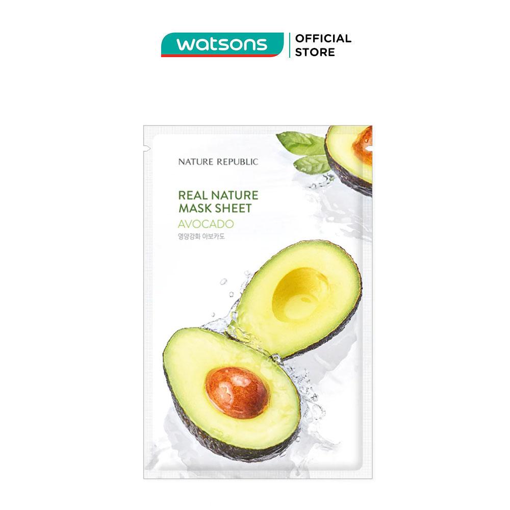 Mặt Nạ Giấy Nature Republic Chiết Xuất Bơ Tự Nhiên Real Nature Avocado Mask 23ml