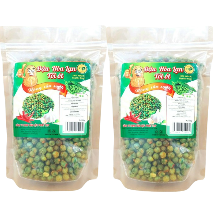 ĐẬU HÀ LAN RANG TỎI ỚT TÂN LỘC PHÁT COMBO 1KG - MỖI BỊCH 500G [ MẪU MỚI ]