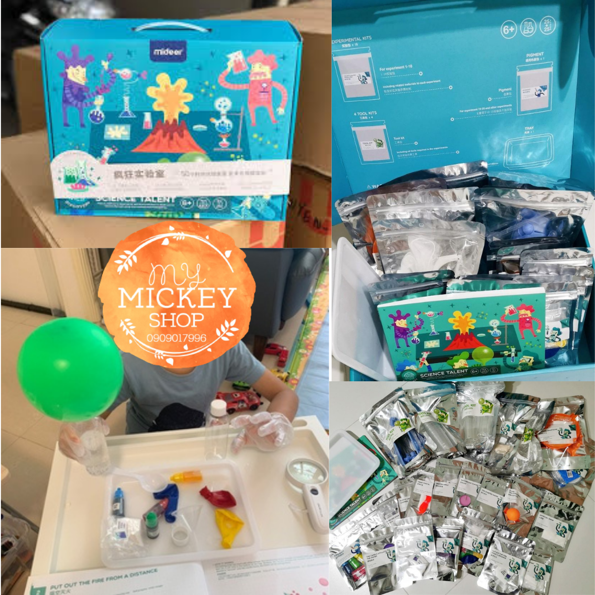 Mideer Science Talent - Bộ Trò Chơi Thực hành thí nghiệm Khoa Học Cho Trẻ 6+ - My Mickey Shop (có bản dịch HDSD)