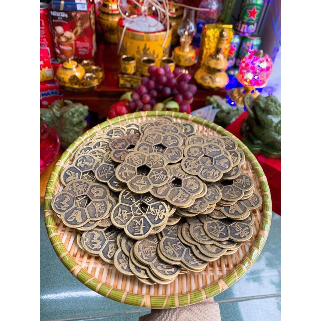 ĐỒNG XU HOA MAI PHONG THỦY MAY MẮN