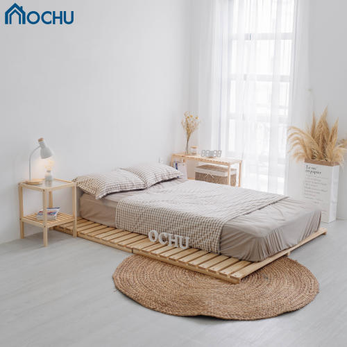 Giường Ngủ Pallet Gỗ Thông OCHU - Nancy Bed - Natural - 2m2*2m