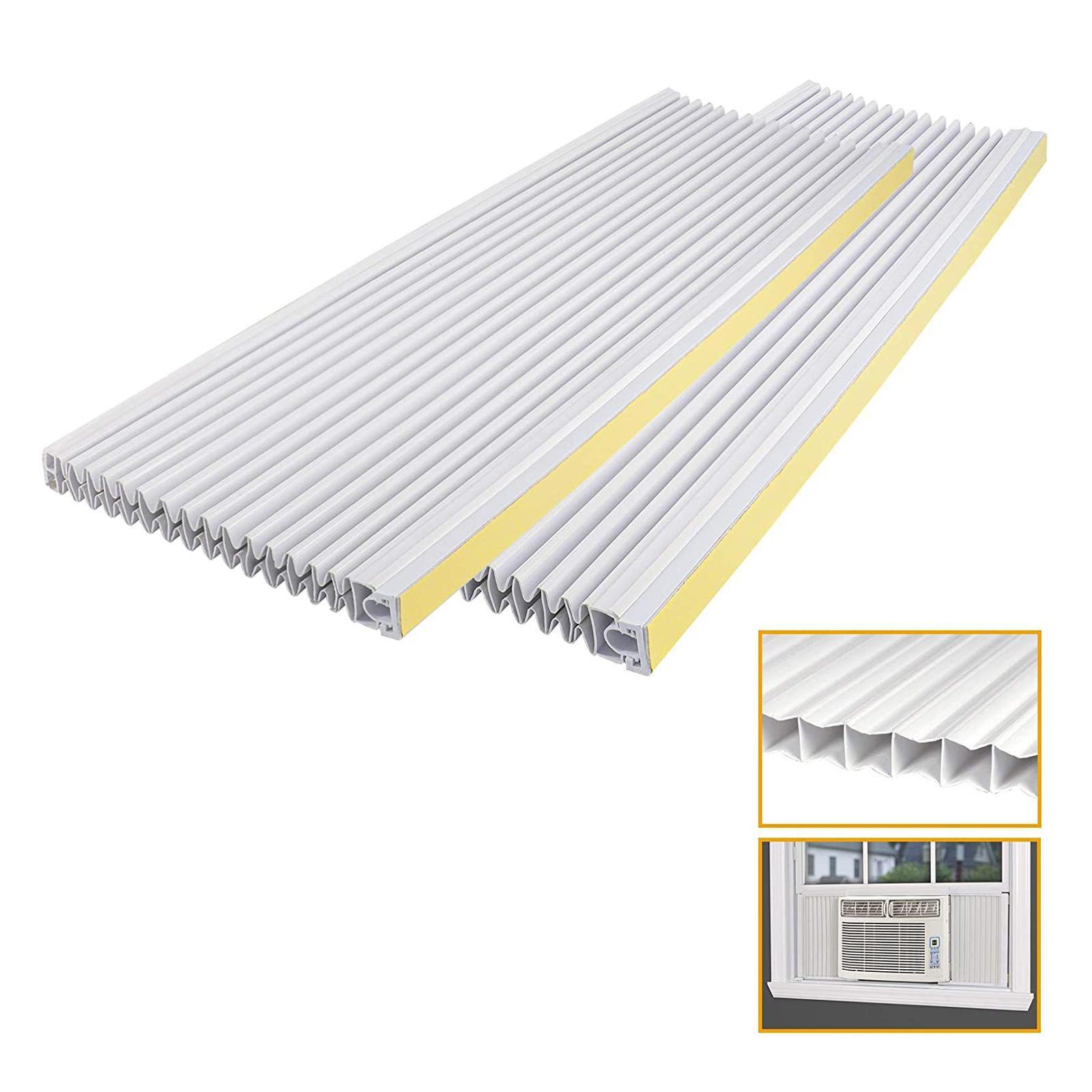 2Pcs Window AC Side Panels Replacement 2 Layers Air Conditioner Surround Insulation All Season Protection Window Air Conditioner Units