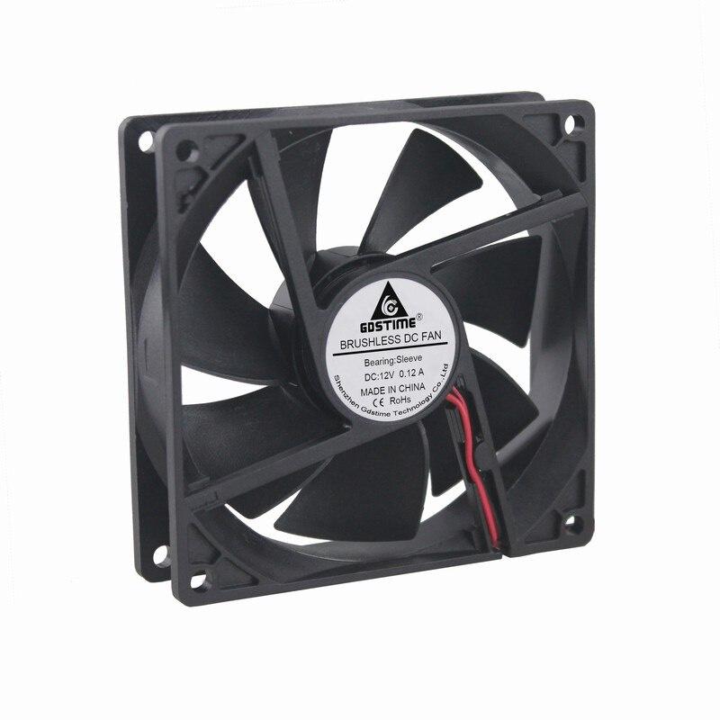 Gdstime DC 12V 2Pin 90mm 92mm x 25mm 9225 Heatsink Computer Cooling Fan Cooler 92*92*25mm 9cm