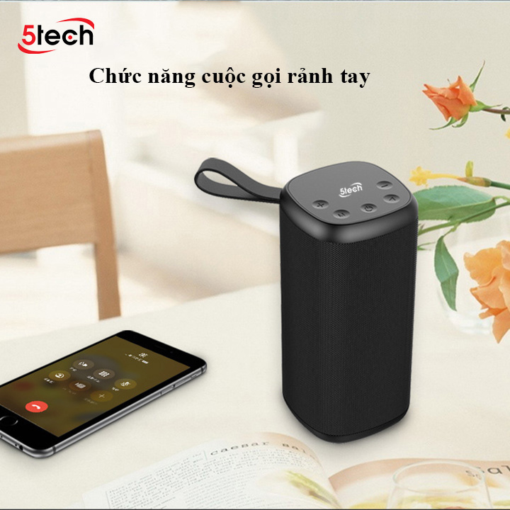 Loa bluetooth 5Tech BS2 hàng chính hãng nghe nhạc không dây bluetooth 5.0 hỗ trợ trả lời/ từ chối cuộc gọi/ tự động gọi lại tương thích hầu hết các thiết bị thông minh