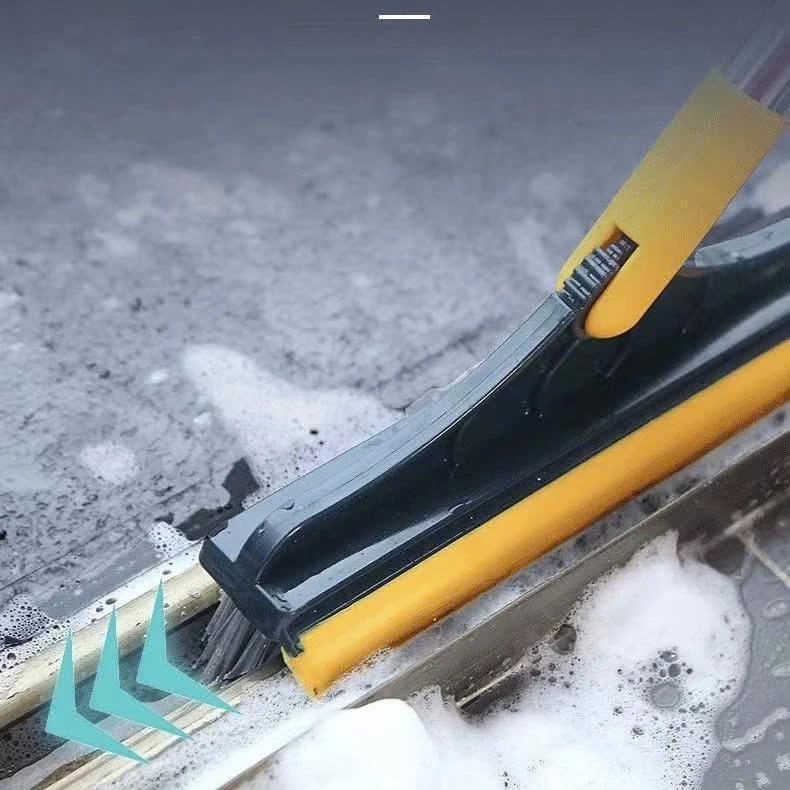 Chổi Chà Sàn Nhà Tắm Xoay 120 Độ - Thiết Kế Đầu Gạt Nước Và Đầu Chổi Quét Nhà Siêu Sạch (112 x23 cm) Làm Sạch