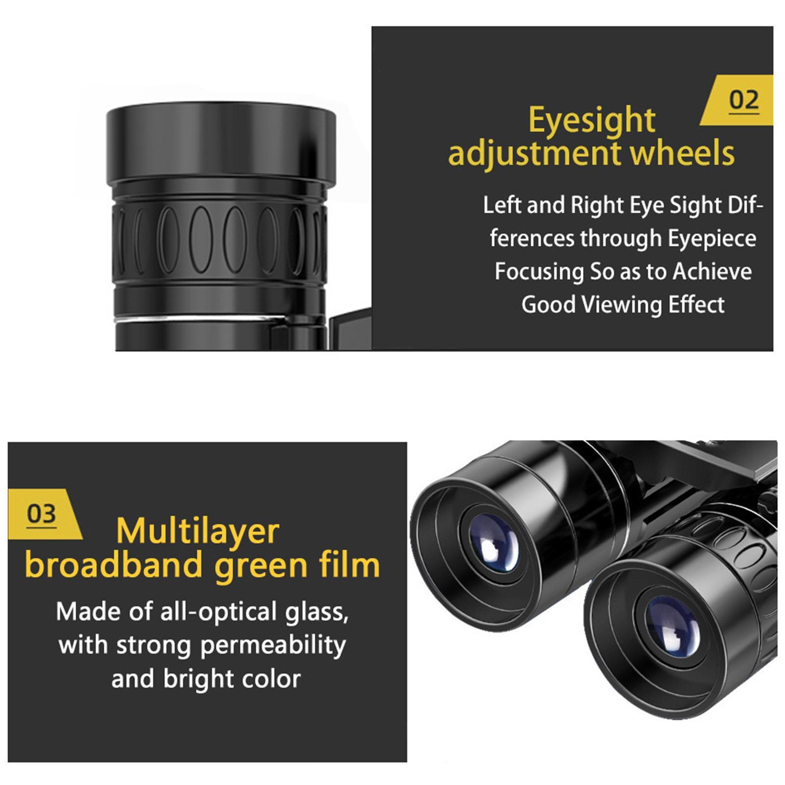 200x25 Binoculars 5000M/50000M Easy Focus Long Distance Binoculars for Adults Kids Bird Watching Sightseeing Theater Hiking Travel