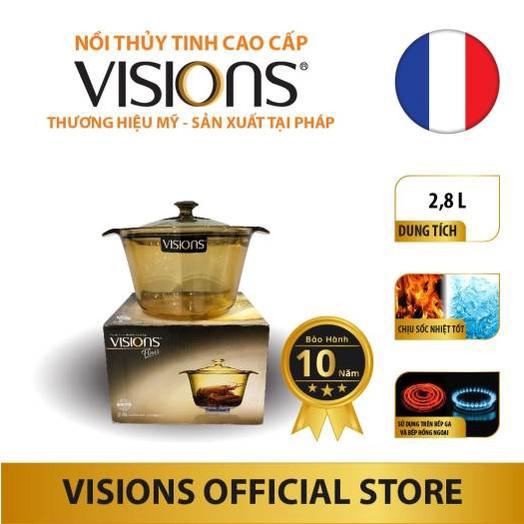 Nồi Thủy Tinh Visions VSF-28 - Made in France - Phân phối bởi CTCP ABMA VN 15/2 Đoàn Như Hài, P12, Q4, TPHCM