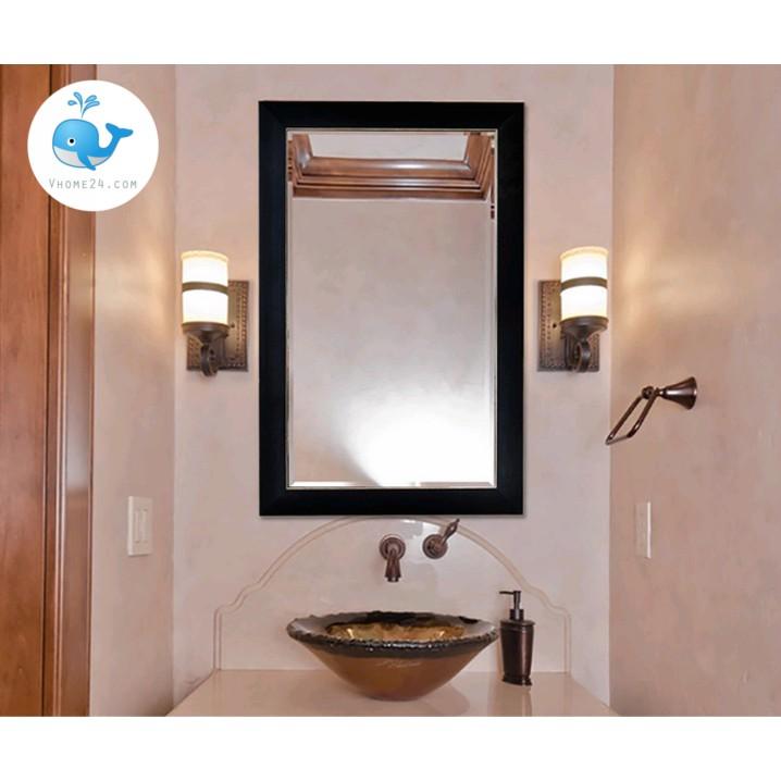 GƯƠNG SOI KHUNG GỖ ĐEN TRƠN ĐƠN GIẢN BL029