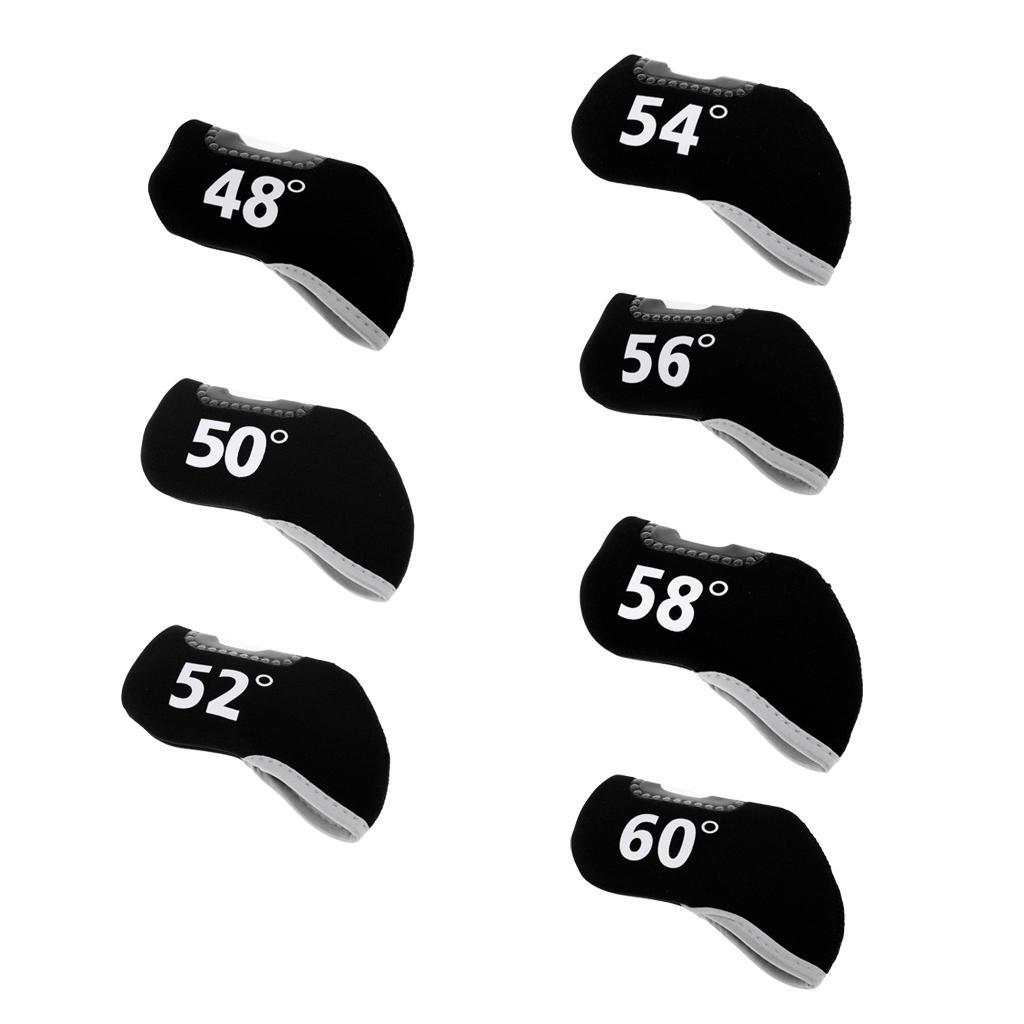 2-5pack Golf Club Iron Putter Headcover Head Cover Protector 48 Degree Black