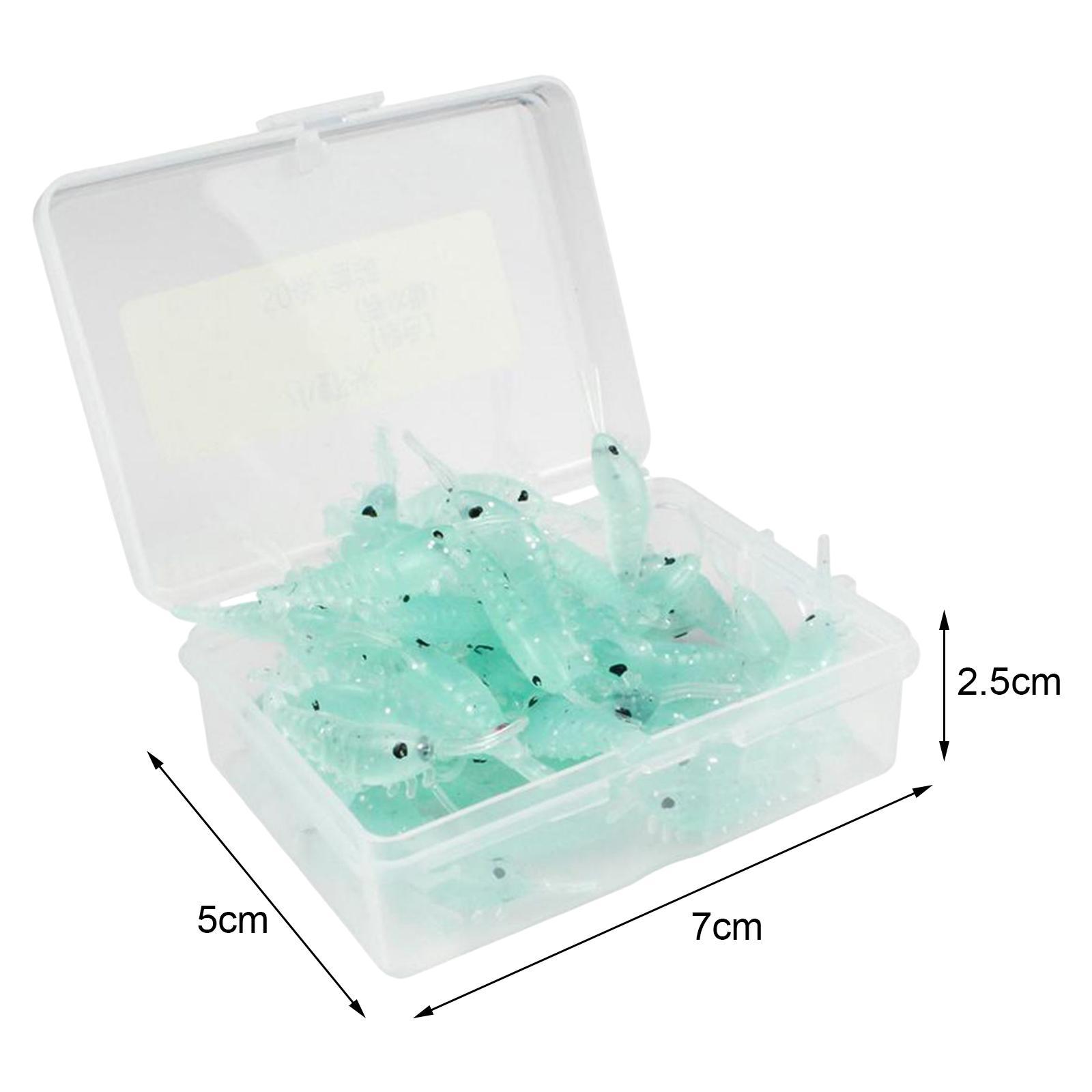 Soft Silicone Shrimp Lures Set 3cm Artificial Worm Fishing Baits Freshwater for Salmon