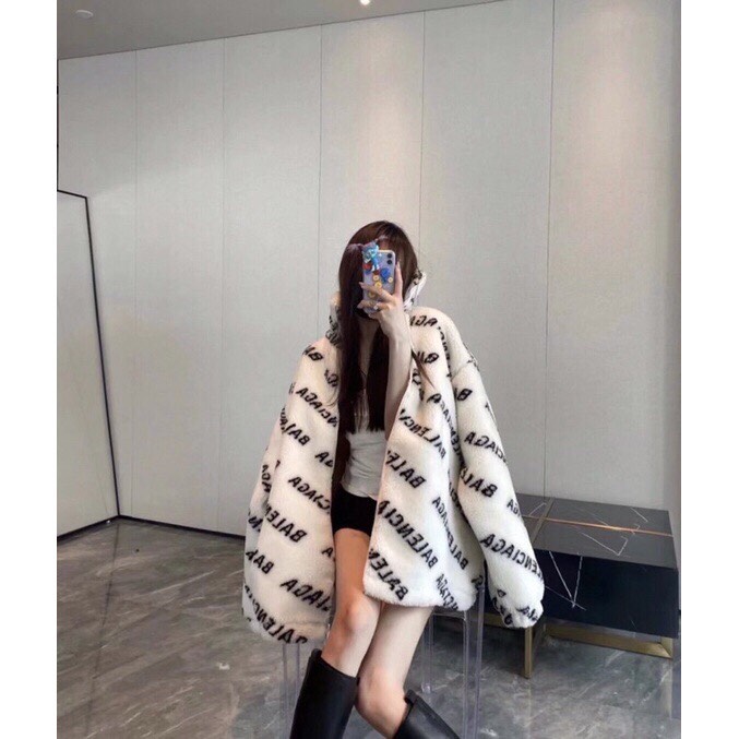 Áo lông unisex dáng rộng lông siêu mịn, siêu ấm phong cách retro cao cấp cho nam và nữ