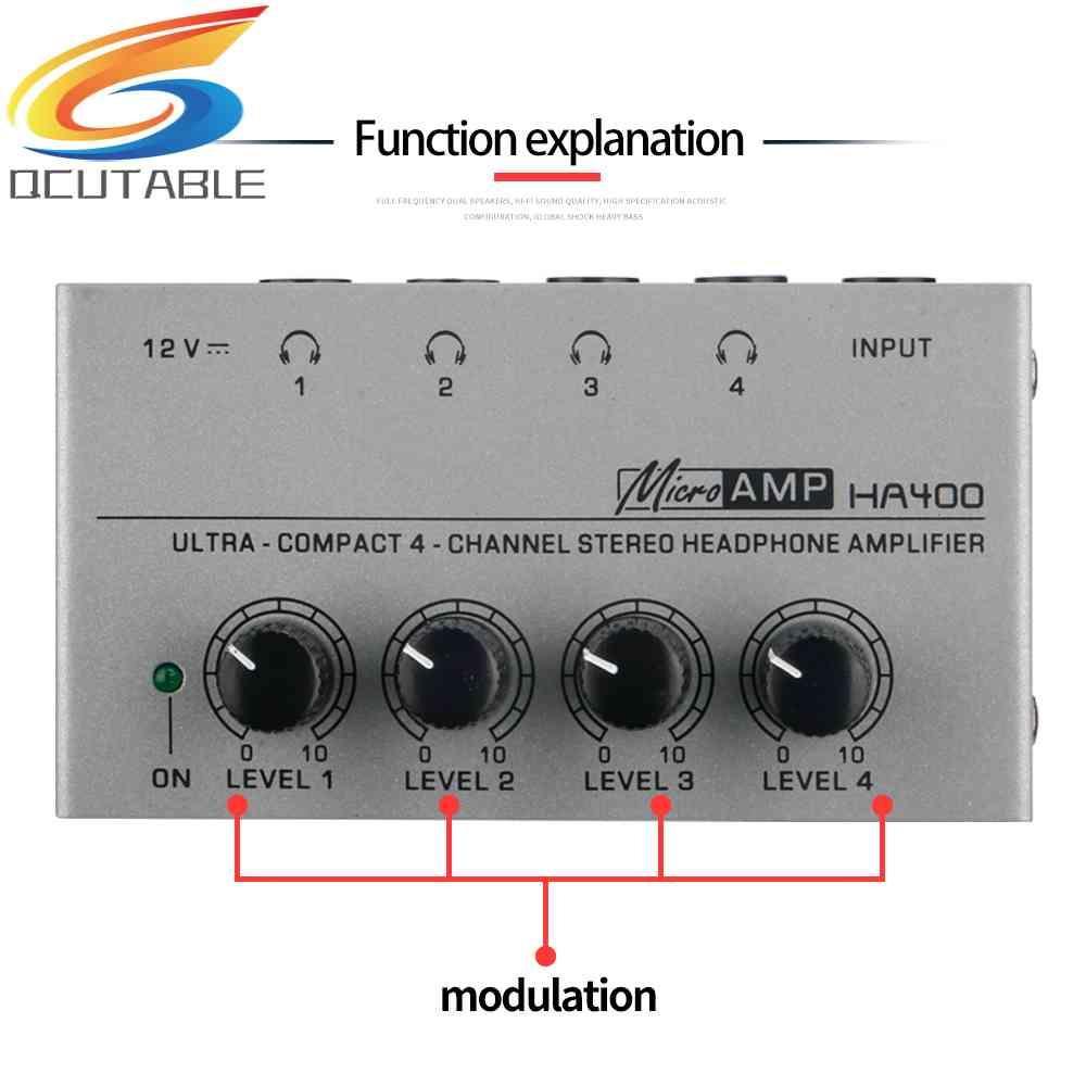 Ultra Bộ Khuếch Đại Âm Thanh 4 Kênh Chuyên Dụng Cho Studio