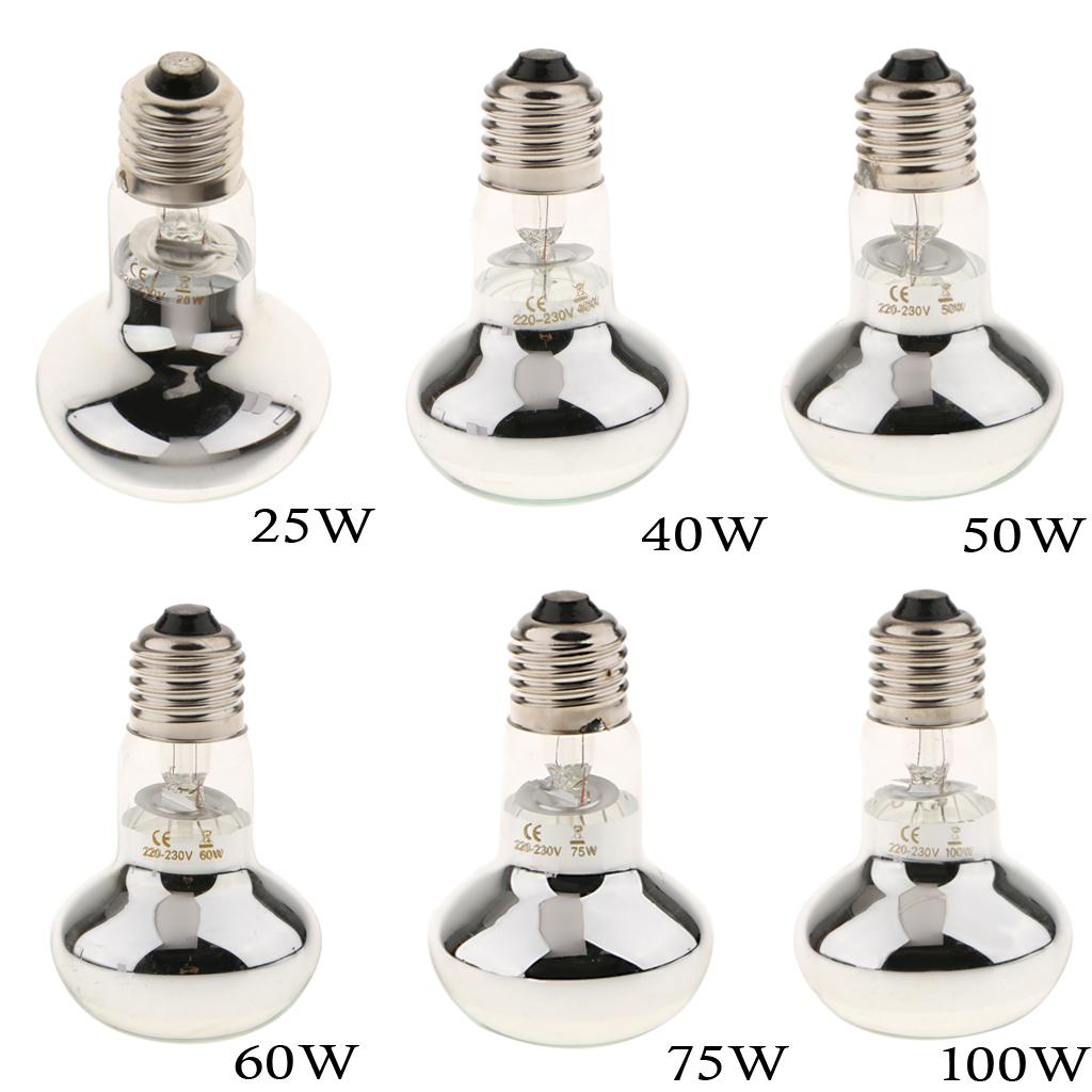 Reptile Brooder UVA Heating Lamp Bulb Lightbulb for Frog Snake Lizard Dragon E27, Heating Lamp