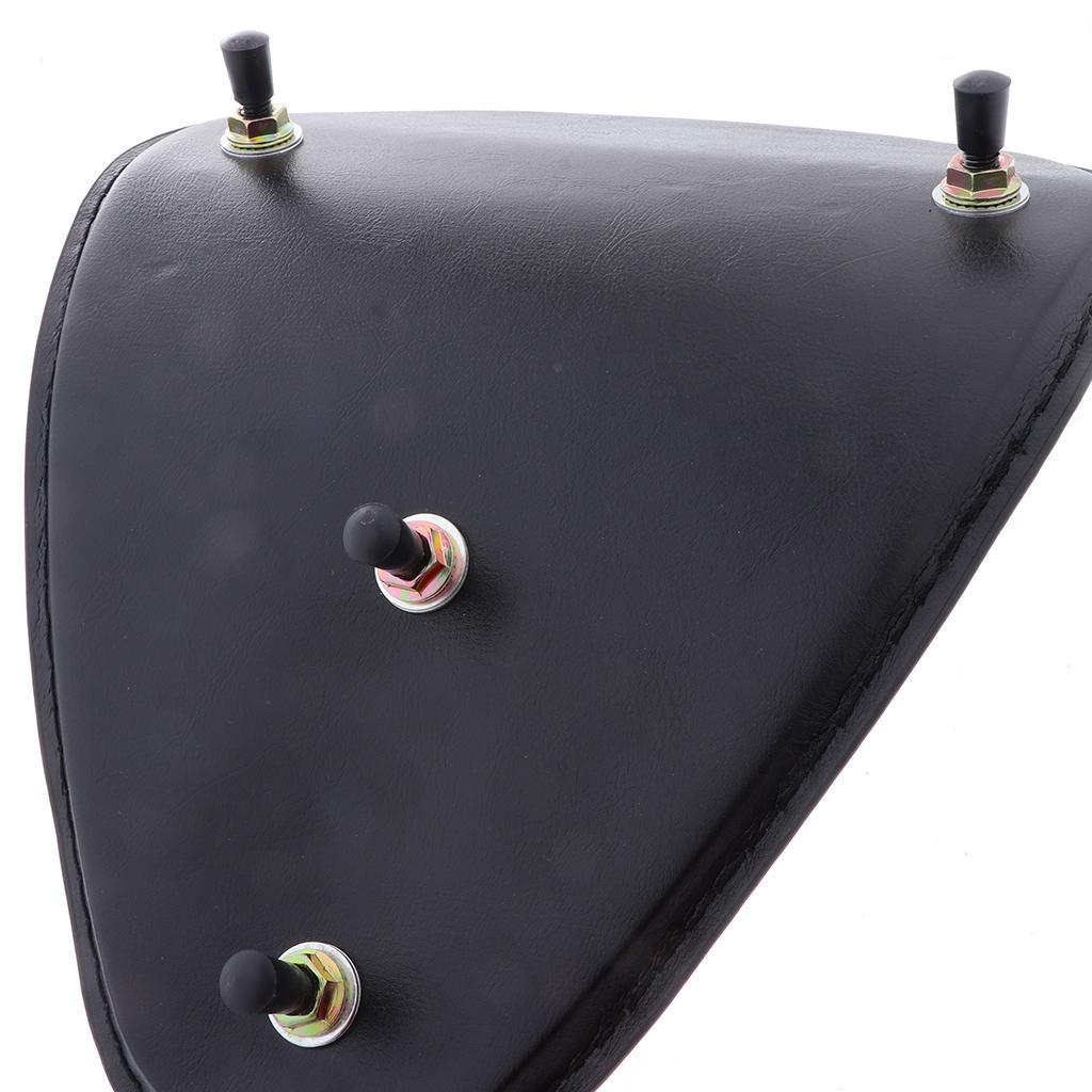 Black Motorcycle Leather Bracket Seat with Spring Bracket for Kawasaki